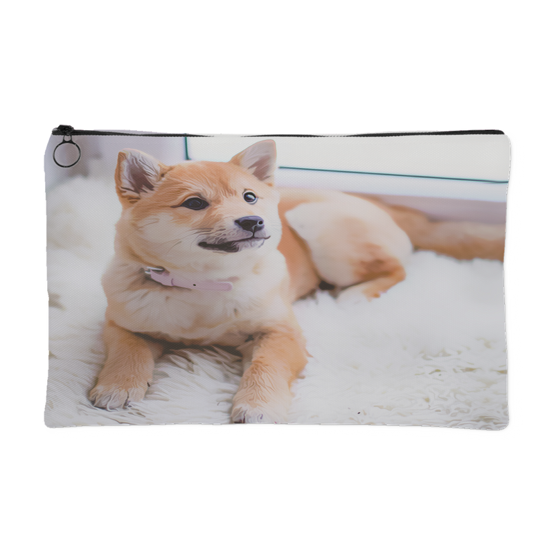 Custom Personalized Shiba Photo Pouch - Turn Your Photos into a Pouch Pencil Case Makeup Bag