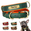 Personlig hundehalsbånd - Speciallavet hundehalsbånd med navn - Speciallavede læderhalsbånd til hunde - Monogrammeret speciallavet