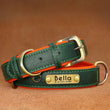 Personlig hundehalsbånd - Speciallavet hundehalsbånd med navn - Speciallavede læderhalsbånd til hunde - Monogrammeret speciallavet