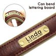 Personlig hundehalsbånd - Speciallavet hundehalsbånd med navn - Speciallavede læderhalsbånd til hunde - Monogrammeret speciallavet