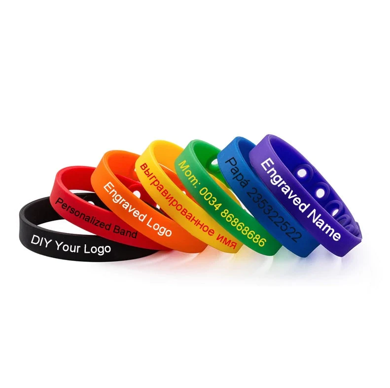 Custom Wristbands - Adjustable Personalized Text Rubber Silicone Bracelet Events, Motivation, Gifts, Support, Fundraisers, Awareness