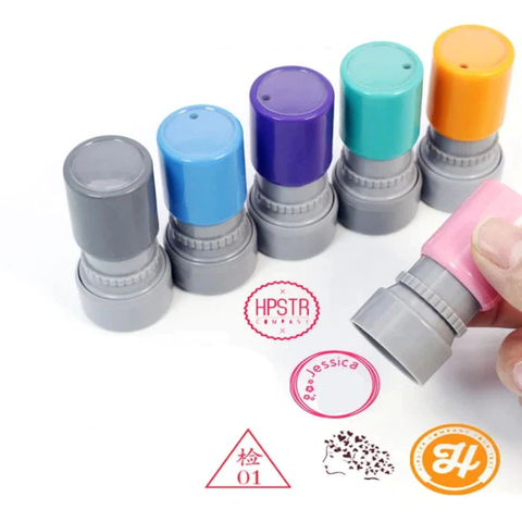 Custom Self Inking Stamp - Personalized Logo Stamper - Name Stamper - Branding Ink Create Your Own Stamp Customizable Teacher Stamp Business