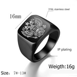 Custom Engraved Photo Ring - Personalized Mens Signet Ring Women Name Ring Engraving From Photo Family Fathers Day Gift Boyfriend Husband
