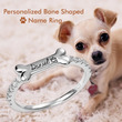 Bague avec Nom de Chien Personnalisée, Bijoux Mémorial pour Animaux, Maman Chien, Bague Personnalisée, Bague en Argent Sterling pour Animaux, Délicate, Cadeau pour Amoureux des Chiens