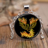 Baby Phoenix Pendant Necklace - Yellow Orange Fire Phoenix Jewelry