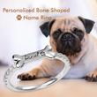 Bague avec Nom de Chien Personnalisée, Bijoux Mémorial pour Animaux, Maman Chien, Bague Personnalisée, Bague en Argent Sterling pour Animaux, Délicate, Cadeau pour Amoureux des Chiens