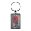 Red Rose Keychain - Wilting Rose Petal Keychain - Flower Rose Photo Keychain - Dark Rose Key Chain - Gothic Rose Keychain for Women