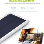 Aluminum Portable Solar Power Bank 20000 MAh