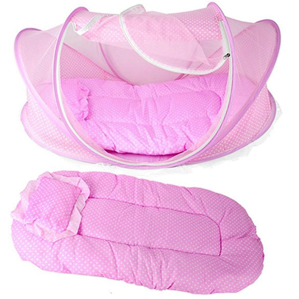 Apparel - Lightningstore 0-3years Baby Bed Portable Foldable Baby Crib With Netting Newborn Sleep Bed Travel Bed Baby 100%cotton