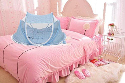 Apparel - Lightningstore 0-3years Baby Bed Portable Foldable Baby Crib With Netting Newborn Sleep Bed Travel Bed Baby 100%cotton