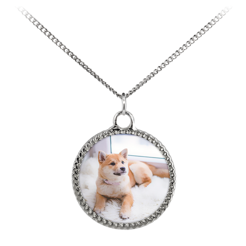 Customizable Shiba Photo Necklace - Create Your Own Personalized Necklace