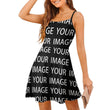 Individuelles Kleid - Personalisierte Foto Bild Tropischer Urlaub Strandkleid - Gestalte Dein eigenes individuelles Gesichtskleid - Geschenk für Sie Ehefrau Freundin