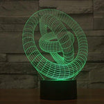 Baby Product - 3 Three Rings Hologram LED Night Light Lamp - Color Changing