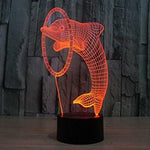 Baby Product - 3D Night Lights - Dolphin Hologram LED Night Light Lamp - Color Changing