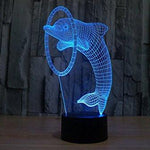 Baby Product - 3D Night Lights - Dolphin Hologram LED Night Light Lamp - Color Changing