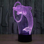 Baby Product - 3D Night Lights - Dolphin Hologram LED Night Light Lamp - Color Changing