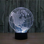 Baby Product - America Globe Map Hologram LED Night Light Lamp - Color Changing