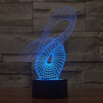 Baby Product - Curvy Hologram LED Night Light Lamp - Color Changing