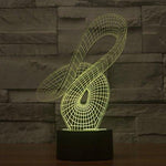 Baby Product - Curvy Hologram LED Night Light Lamp - Color Changing