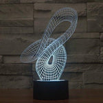 Baby Product - Curvy Hologram LED Night Light Lamp - Color Changing