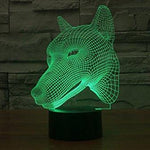 Baby Product - Dog Head Hologram LED Night Light Lamp - Color Changing