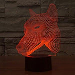 Baby Product - Dog Head Hologram LED Night Light Lamp - Color Changing