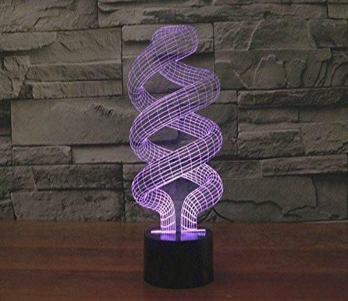 Baby Product - Double Helix DNA Hologram LED Night Light Lamp - Color Changing
