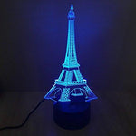 Baby Product - Eiffel Tower Hologram LED Night Light Lamp - Color Changing