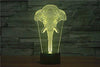 Baby Product - Elephant Head Hologram LED Night Light Lamp - Color Changing