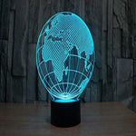 Baby Product - Europe Asia Africa Hologram LED Night Light Lamp - Color Changing