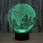 Baby Product - Europe Asia Africa Hologram LED Night Light Lamp - Color Changing