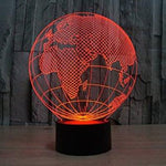 Baby Product - Europe Asia Africa Hologram LED Night Light Lamp - Color Changing