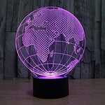 Baby Product - Europe Asia Africa Hologram LED Night Light Lamp - Color Changing