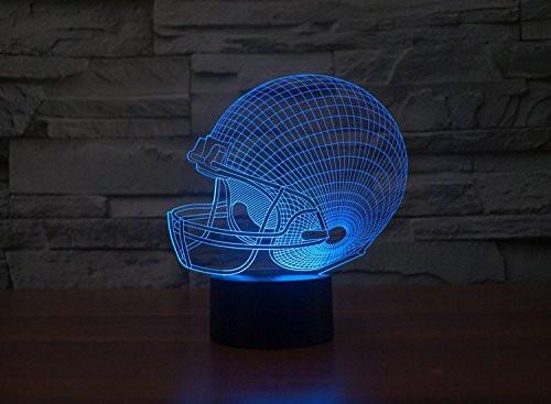Football Helmet Hologram LED Night Light Lamp