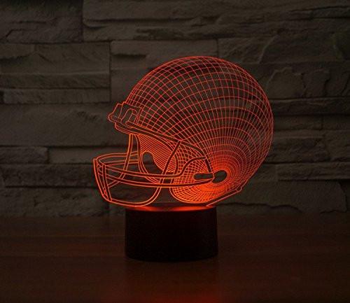 blinking light in football helmet Football Helmet Hologram LED Night Light Lamp