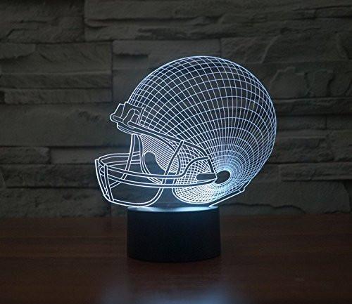 blinking light in football helmet Football Helmet Hologram LED Night Light Lamp