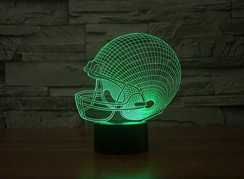blinking light in football helmet Football Helmet Hologram LED Night Light Lamp