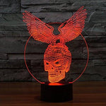 Baby Product - Halloween Hologram Machine - Eagle Skull Hologram LED Night Light Lamp - Color Changing