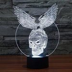 Baby Product - Halloween Hologram Machine - Eagle Skull Hologram LED Night Light Lamp - Color Changing
