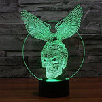 Baby Product - Halloween Hologram Machine - Eagle Skull Hologram LED Night Light Lamp - Color Changing