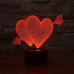 Baby Product - Hologram Lamp - Heart Love Hologram LED Night Light Lamp - Color Changing