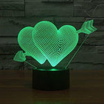 Baby Product - Hologram Lamp - Heart Love Hologram LED Night Light Lamp - Color Changing