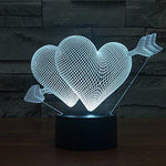 Baby Product - Hologram Lamp - Heart Love Hologram LED Night Light Lamp - Color Changing