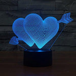 Baby Product - Hologram Lamp - Heart Love Hologram LED Night Light Lamp - Color Changing