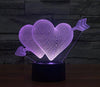 Baby Product - Hologram Lamp - Heart Love Hologram LED Night Light Lamp - Color Changing