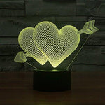 Baby Product - Hologram Lamp - Heart Love Hologram LED Night Light Lamp - Color Changing
