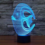 Baby Product - LED Night Light Outlet - Fish Hologram LED Night Light Lamp - Color Changing