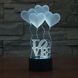 Baby Product - Love Heart Hologram LED Night Light Lamp - Color Changing