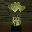 Baby Product - Love Heart Hologram LED Night Light Lamp - Color Changing