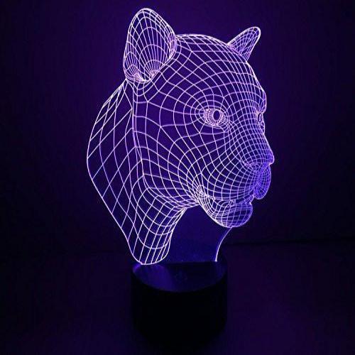 Baby Product - Night Light For Baby - Black Panther Jaguar Hologram LED Night Light Lamp - Color Changing